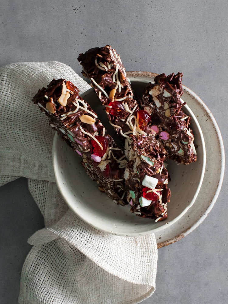 Rocky Road Style Slice With Fried Noodle