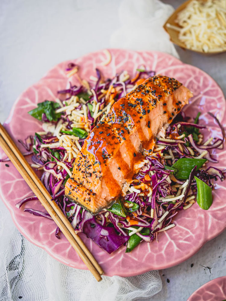 Purple Cabbage Salmon Salad