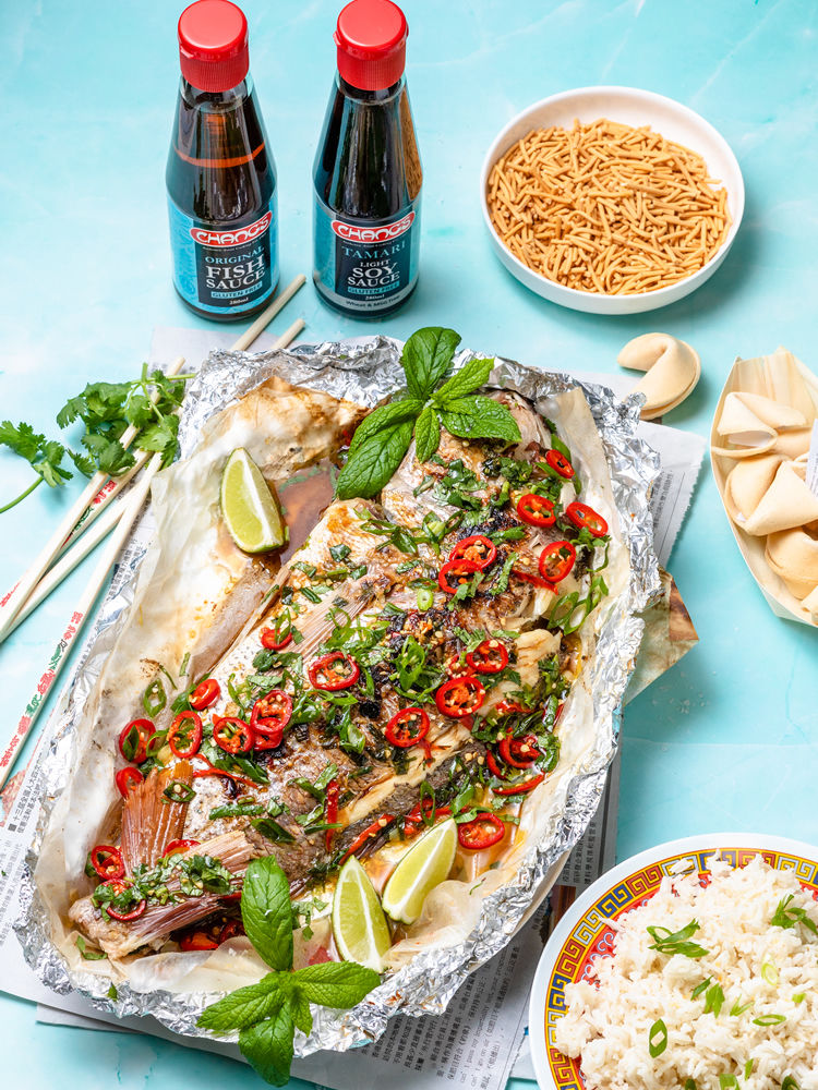 Asian Style BBQ Whole Snapper