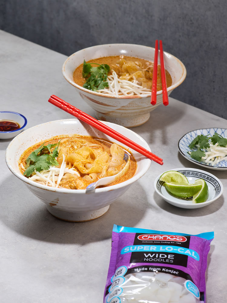 Super Lo-Cal Noodle Chicken Laksa