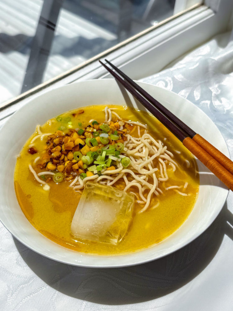 Corn Broth Noodles (on Ice)
