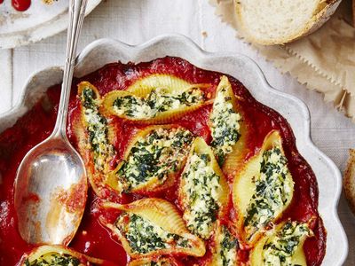 Spinach, Ricotta and Lemon Pasta Shells