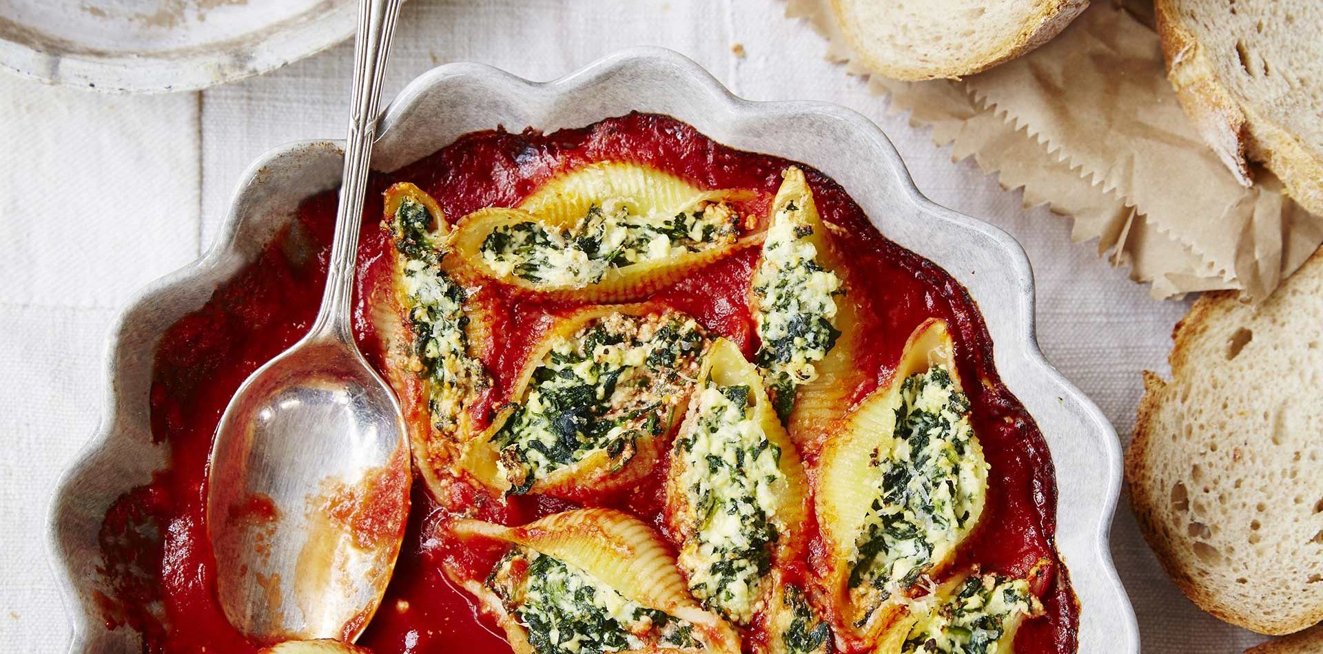 Spinach, Ricotta and Lemon Pasta Shells Spinach, Ricotta and Lemon Pasta Shells