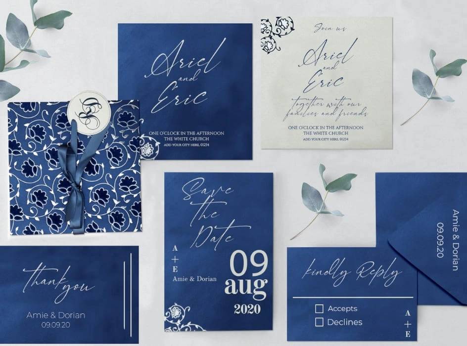 Foil Stamped Wedding Invitations