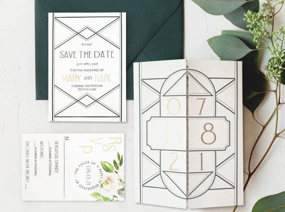 LUSTROUS NIGHT Wedding Invitations