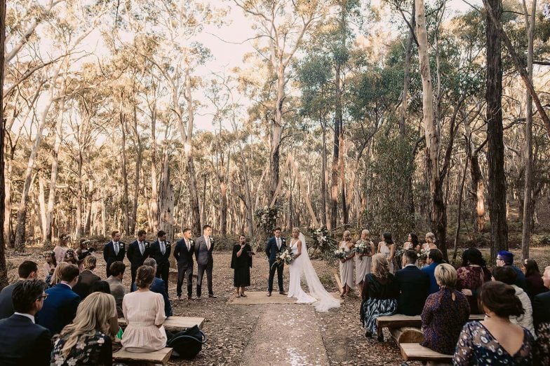 A Forest Ceremony and a Barn-Style Reception: The Burrow