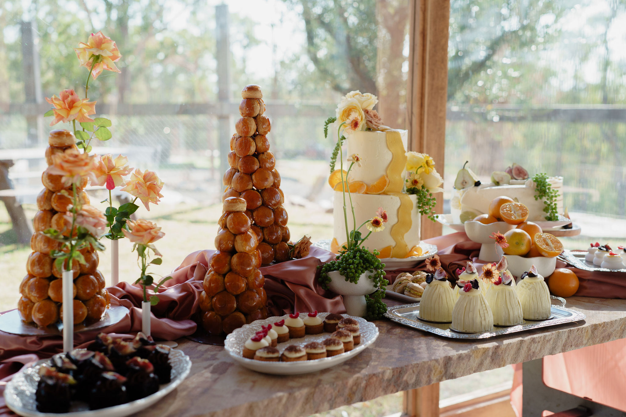 clustered grazing, wedding grazing table
