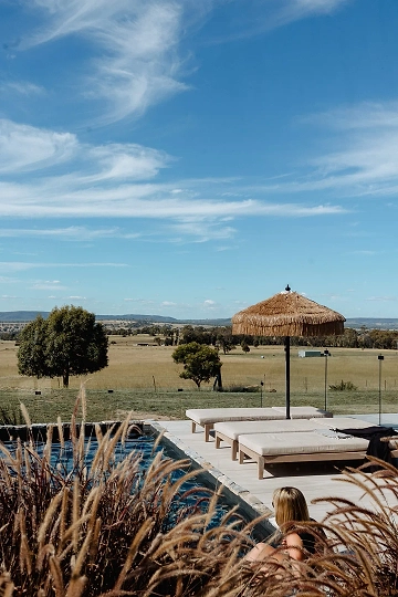 Poolside at Zensi Retreat - perfect for relaxing afternoons or post ceremony drinks.