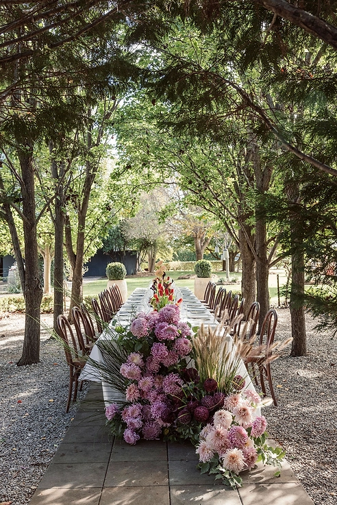 alfresco wedding in Mudgee