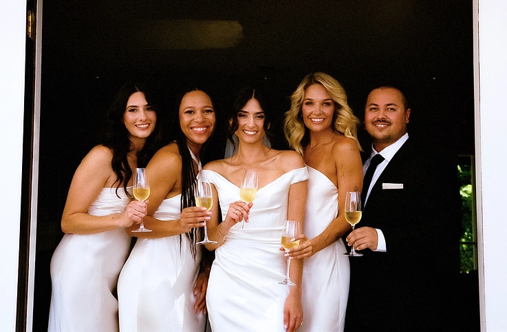 Wedding party all ready at this stunning real wedding at Blue Wren Farm in Mudgee