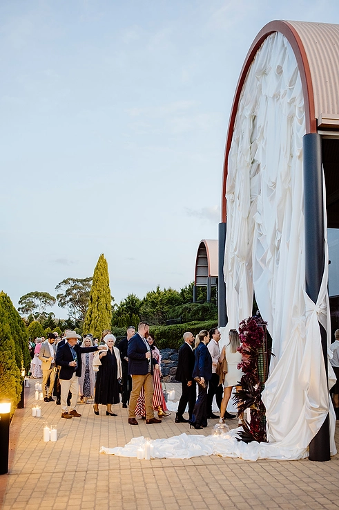Reception entrance at Banksia Orange - best rural NSW wedding venue