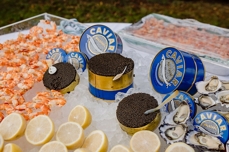 Caviar station at Banksia Orange - a premium NSW wedding venue