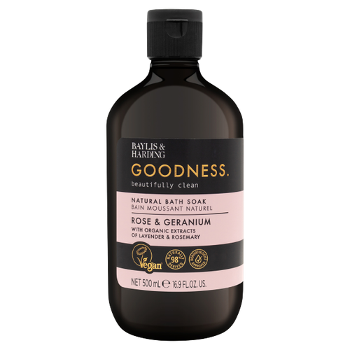 Baylis & Harding Goodness Rose & Geranium Natural Bath Soak 500ml