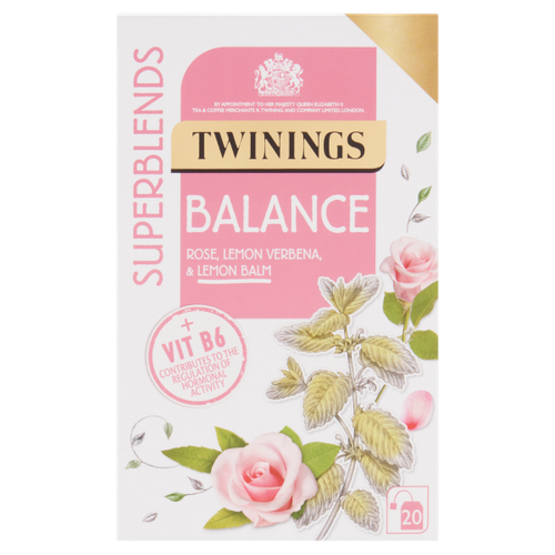 Twinings Superblends Balance Rose, Lemon Verbena & Lemon Balm 20 Tea Bags 32g