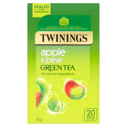 Twinings Apple & Pear Green Tea 20 Single Tea Bags 40g