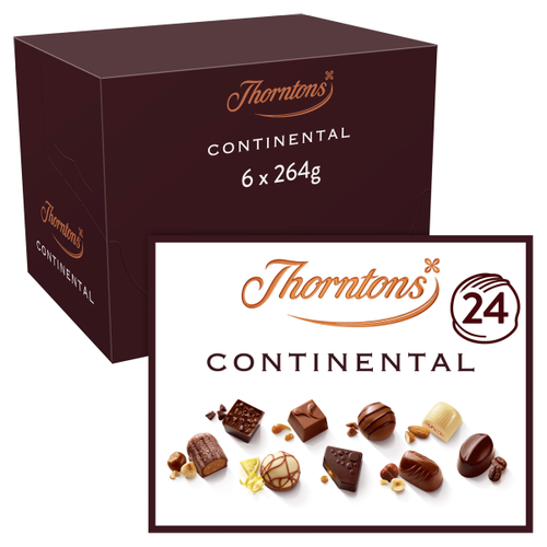 Thorntons Continental Milk, Dark, White Chocolate Box 264g