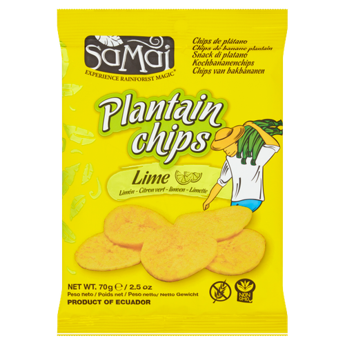 Samai Plantain Chips Lime 70g