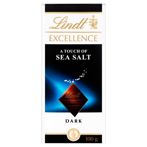 Lindt Excellence Dark Sea Salt Chocolate Bar 100g