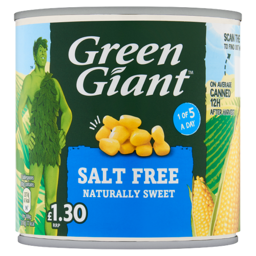 Green Giant Salt Free Corn £1.30 340g