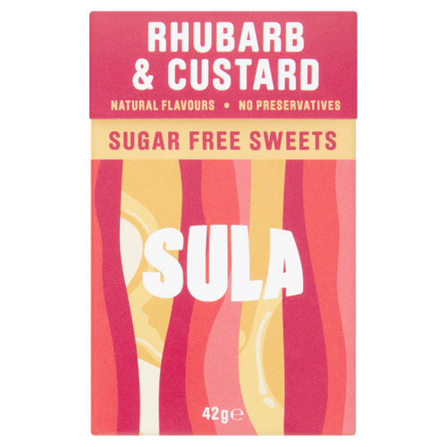 Sula Sugar Free Rhubarb & Custard Pocket Pack 42g