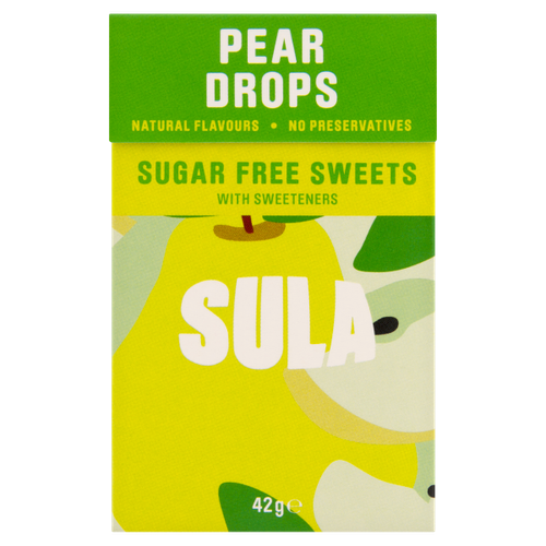 Sula Sugar Free Pear Drops Pocket Pack 42g