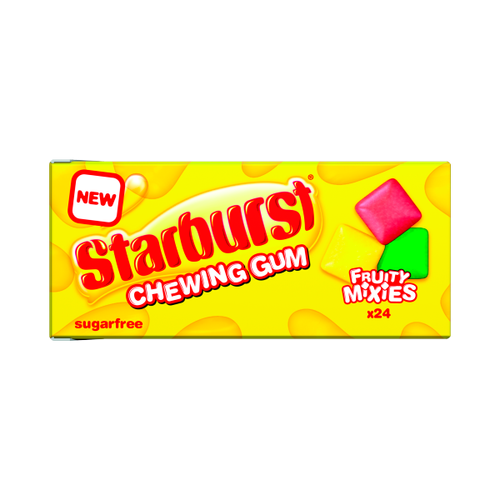 Starburst Fruity Mixies Chewing Gum Sugar Free Handy Pack 24 Pieces