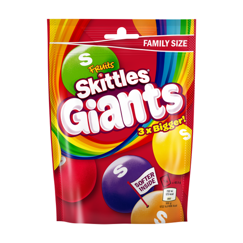 Skittles Giants Fruit Sweets Pouch Bag 170g