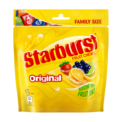 Starburst Original Fruit Chews Sweets Pouch Bag 196g