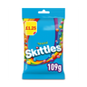 Skittles Vegan Chewy Sweets Tropical Fruit Flavoured Treat Bag PMP £1.25 109g