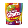 Skittles Giants Vegan Chewy Sweets Fruit Flavoured Pouch Bag 132g