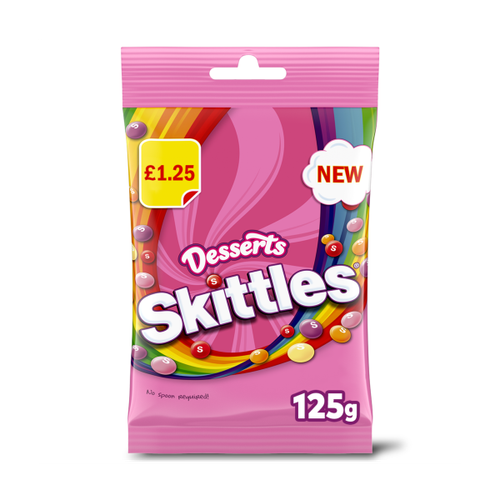 Skittles Vegan Sweets Dessert Flavoured Treat Bag £1.25 PMP 125g