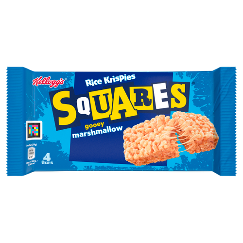 Kellogg's Rice Krispies Squares Marshmallow Snack Bar, 28g (Pack of 4)