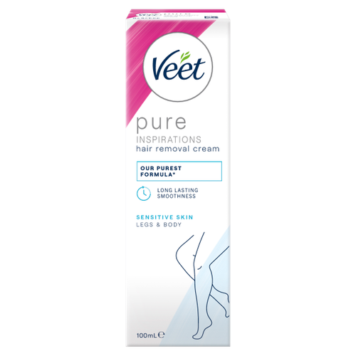 Veet Pure Hair Removal Cream Legs and Body Sensitive Skin 100ml