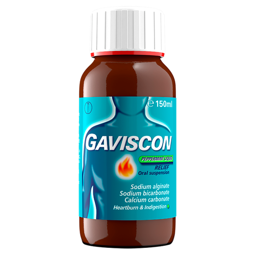 Gaviscon Liquid Heartburn & Indigestion Relief Peppermint Flavour 150ml