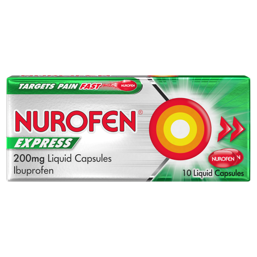 Nurofen Express Pain Relief 200mg Liquid Capsules x10