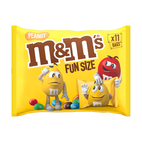 M&M's Peanut Chocolate Fun Size Bags Multipack 11 x 20g - We Get