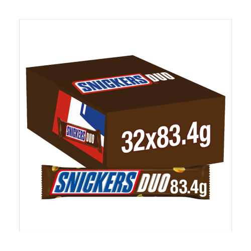 Snickers Caramel, Nougat & Peanuts Chocolate Snack Bar Duo 83.4g