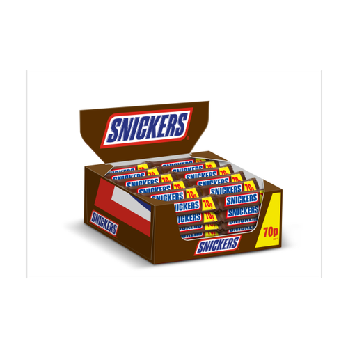 Snickers Caramel, Nougat, Peanuts & Milk Chocolate Snack Bar PMP 70p 48g