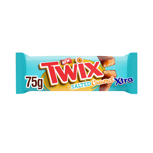 Twix Xtra Salted Caramel Chocolate Biscuit Twin Bars 75g