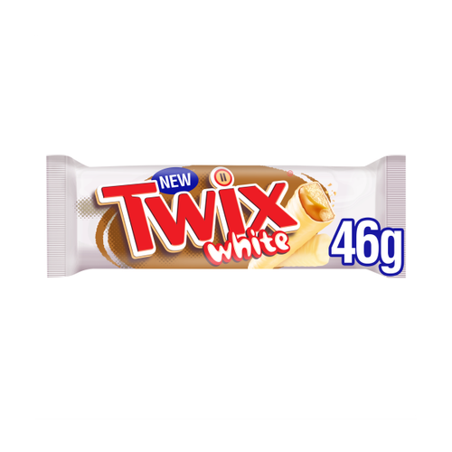 Twix Caramel & White Chocolate Fingers Biscuit Snack Bar 46g