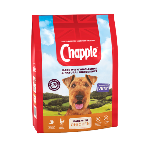 Chappie Complete Adult Dry Dog Food Chicken & Wholegrain Cereal 15kg