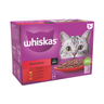 Whiskas 1+ Meaty Meals Adult Wet Cat Food Pouches in Gravy 12 x 85g