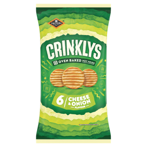 Jacob's Crinklys Cheese & Onion 6x23g We Get Any Stock