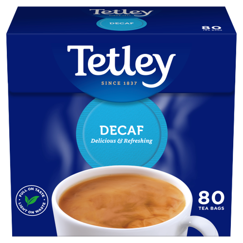 Tetley 80 Decaf Tea Bags 250g