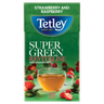 Tetley Super Green Tea Boost Strawberry & Raspberry Tea Bags x20