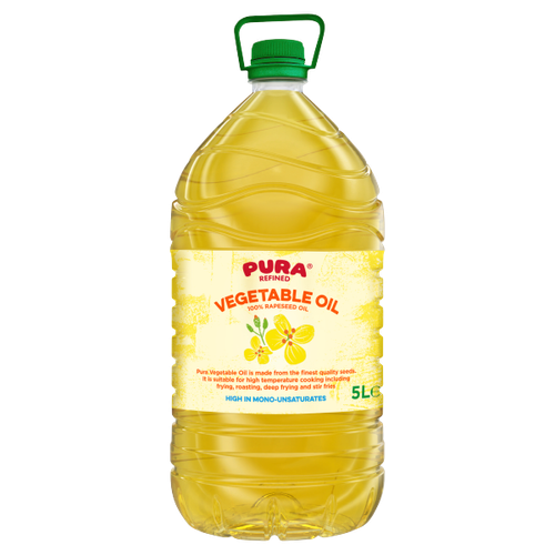 Pura Refined Vegetable Oil 5L