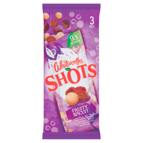 Whitworths Shots Fruity Biscuit 3 x 25g