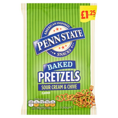 Penn State Sour Cream & Chive Pretzels £1.25 PMP 120g