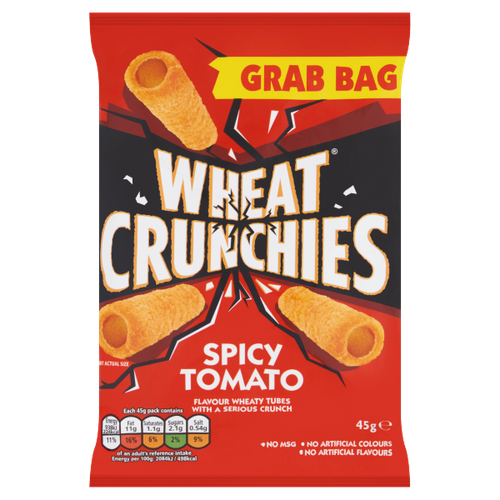 Wheat Crunchies Spicy Tomato Grab Bag Crisps 45g