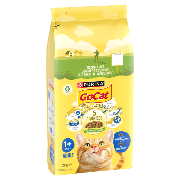 Go Cat with Herring and Tuna mix with Vegetables Dry Cat Food 2kg We Get Any Stock